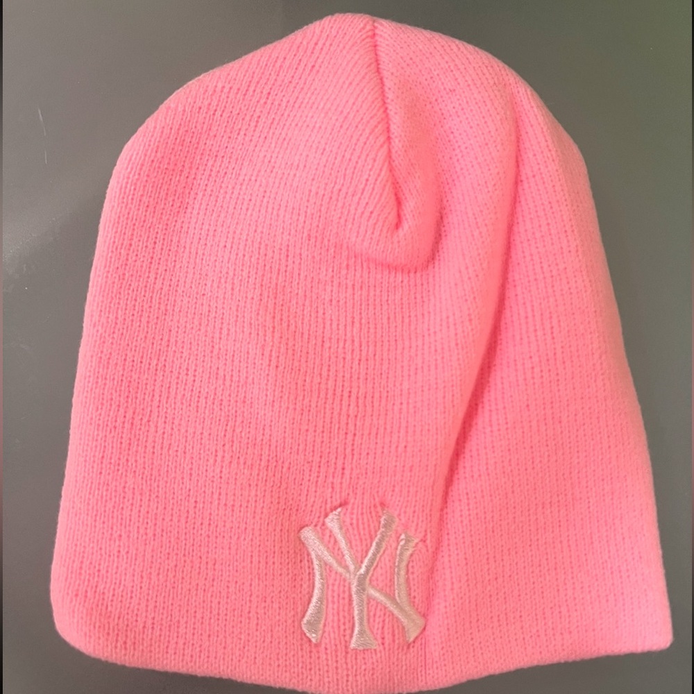 Unisex NY New York Yankees Beanie Skull Cap Winter Warm Pink One Size